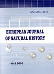 EUROPEAN JOURNAL OF NATURAL HISTORY